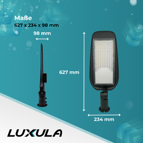 2er Pack LED-Straßenleuchte, Wegeleuchte, 150 W, 17500 lm, 5000 K (neutralweiß), IP65, Ø48-60 mm.