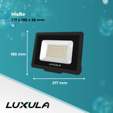 LED-Fluter, 50 W, 3000 K (warmweiß), 5000 lm, schwarz, IP65