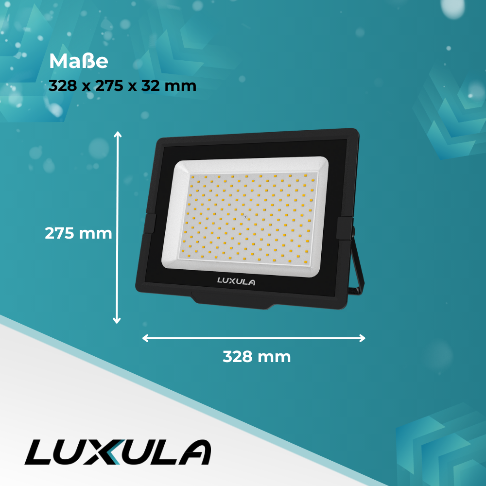 LED-Fluter, 150 W, 3000 K (warmweiß), 15000 lm, schwarz, IP65