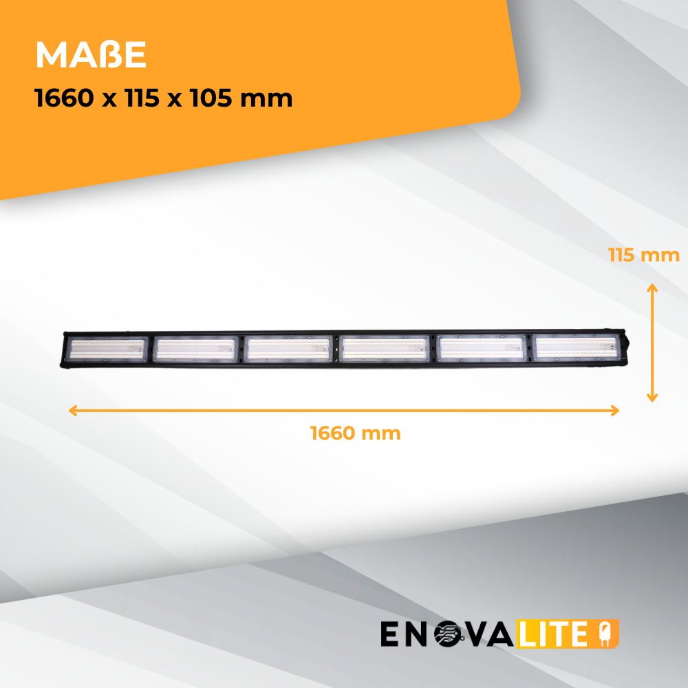 LED-Hallenleuchte, linear, 300 W, 36000 lm, 5000 K (neutralweiß), IP65,ENEC-Zertifizierung