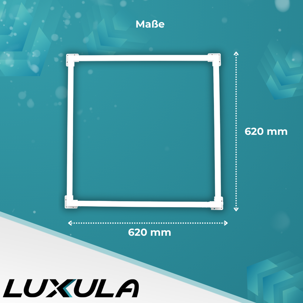 LED Leuchtrahmen, 62x62 cm, 40 W, 4000 lm, 4000 K, steckbar