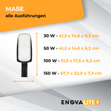 LED-Straßenleuchte, 100 W, 14000 lm, 5000 K (neutralweiß), IP65,