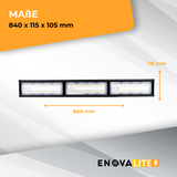 LED-Hallenleuchte, linear, 150 W, 18000 lm, 5000 K (neutralweiß), IP65,ENEC-Zertifizierung