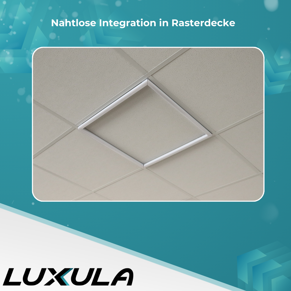 2er Set LED Leuchtrahmen, 62x62 cm, 40 W, 4000 lm, 4000 K, steckbar