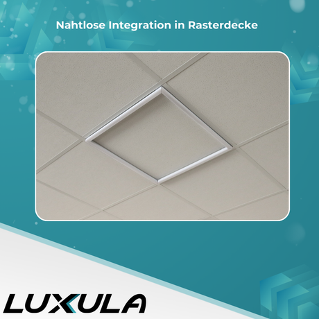 LED Leuchtrahmen, 62x62 cm, 40 W, 4000 lm, 4000 K, steckbar.