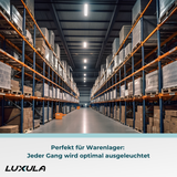 2er Pack LED-Hallenleuchte, linear, 200 W, 24000 lm, 5000 K (neutralweiß), IP65, EPISTAR LED, schwarz