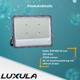 LED-Fluter, 300 W, 4000 K (neutralweiß), 37500 lm, grau, IP65