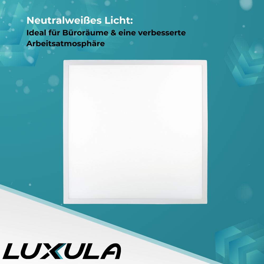 6er Pack LED BackLit Panel UGR<19, 62x62, 40W, 4400 lm, 4000K, 90°