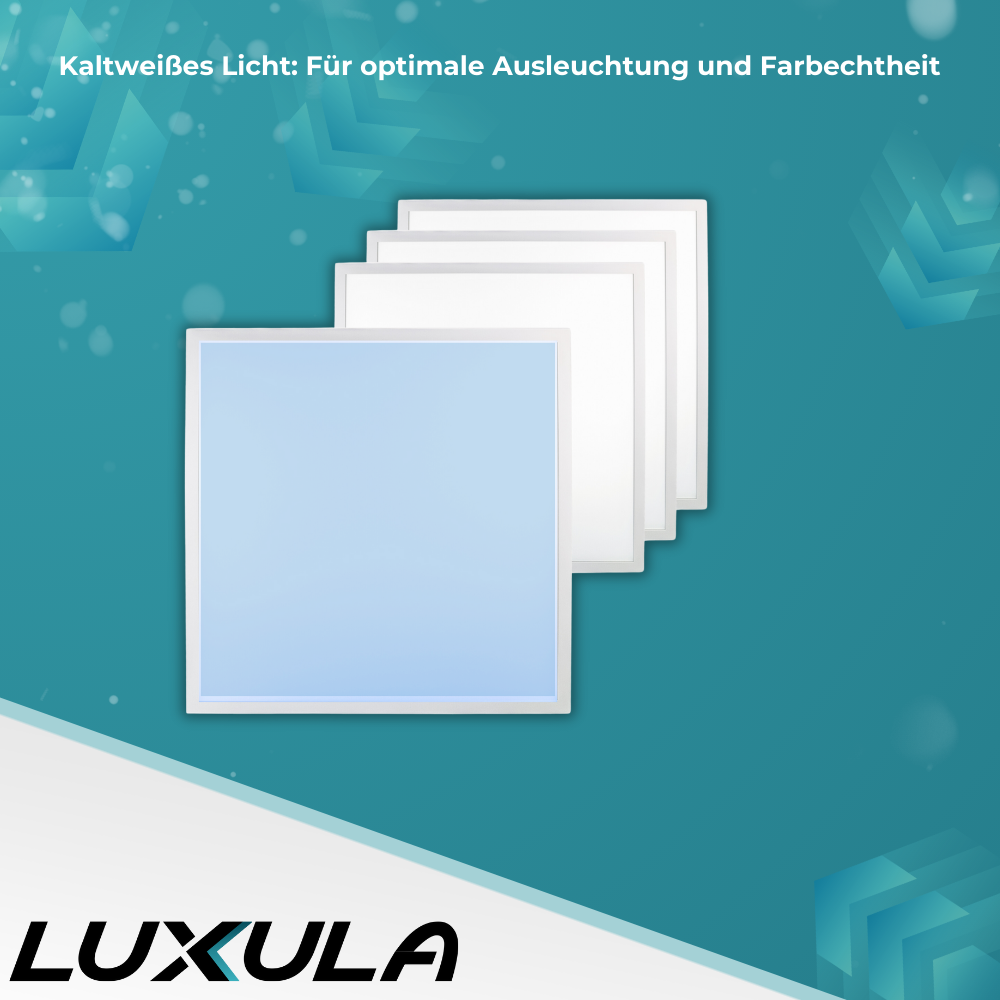 6er Pack LED BackLit Panel, 62x62 cm, 36W, 3600lm, 6000K, ECO Line | Lichttechnik24.de.