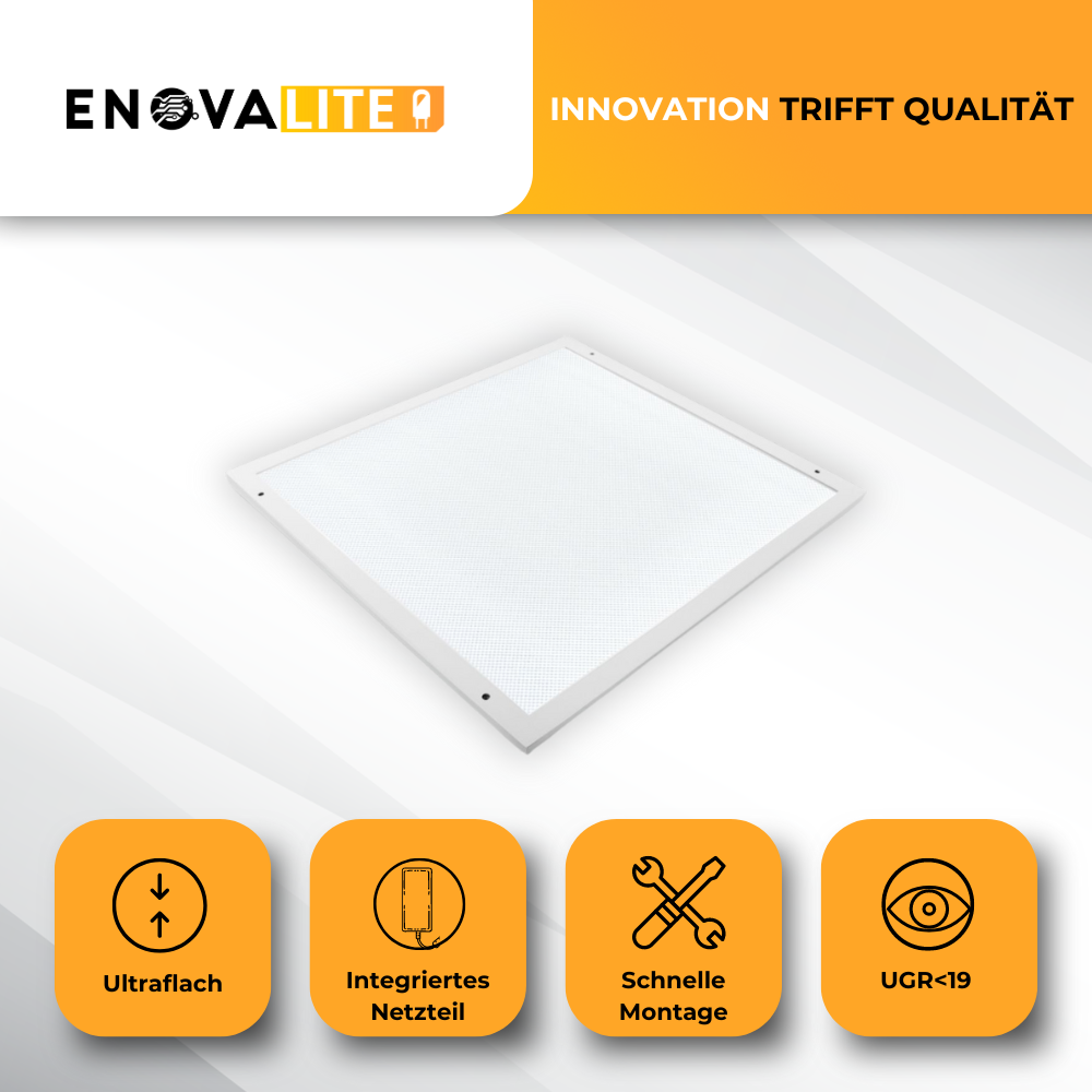 LED Panel SLIM, Aufbaupanel, UGR<19, 60x60 cm, 30 W, 3300 lm, 4000 K