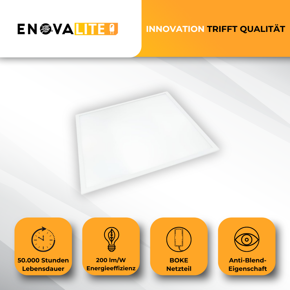 6er Pack LED BackLit Panel, 62x62 cm, 21 W, 4200 lm, 4000 K, UGR<19