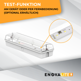 LED-Fluchtwegleuchte, mit Fernbedienung, 8 h Notlicht, Notausgang mit Notstromeinheit, TEST-Funktion, Wandmontage, IP65