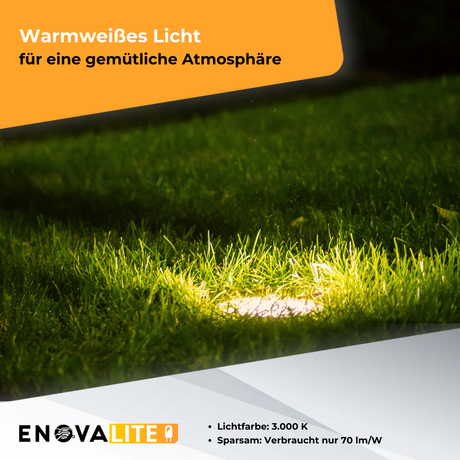 2er Set LED Bodeneinbaustrahler, 7 W, 490 lm, 3000 K (warmweiß), Chromoptik, Edelstahl und Aluminiumdruckguss, EPISTAR.