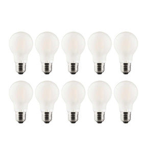 10er Pack LED Filament Leuchtmittel E27, A60, 7W, 700lm, 2700K, frosted Glas.