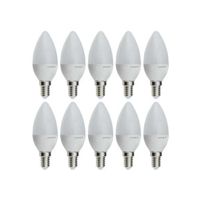 10er Pack LED Leuchtmittel E14, Kerze B37, 5W, 436lm, 2700K.