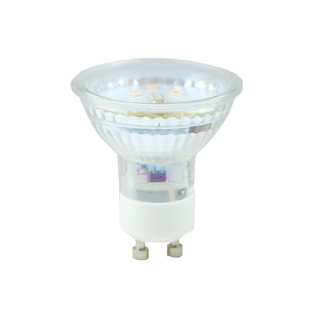10er Pack LED Leuchtmittel GU10, MR16, 5W, 525lm, 2700K, 110°, Glasgehäuse.