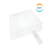 4er Pack LED CCT Panel mit Fernbedienung, dimmbar, 62x62 cm, 36 W, 3600 lm  Lichttechnik24.de.
