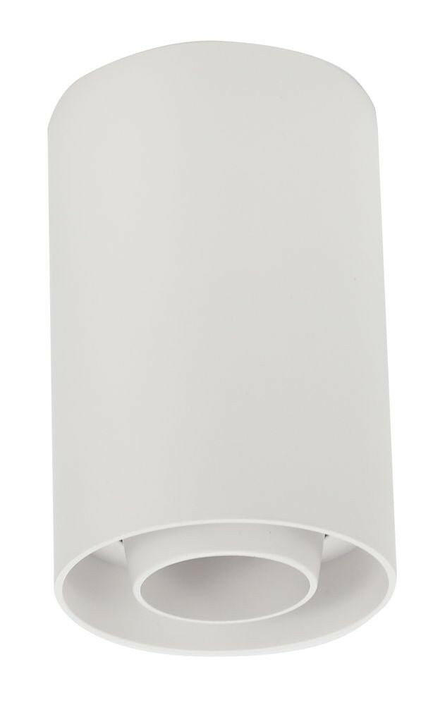 Aufbauspot für GU10- /MR16-Leuchtmittel, rund, vorstehende Fassung, 45° schwenkbar, weiß - Lichttechnik24.de
