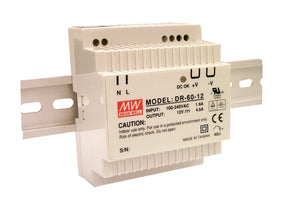 DR-60 Serie, DIN-Hutschienennetzteil, Single-Out, MeanWell, 12 V.