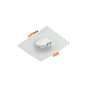Einbauring für GU10/MR16 Leuchtmittel, IP54, weiß, quadratisch.