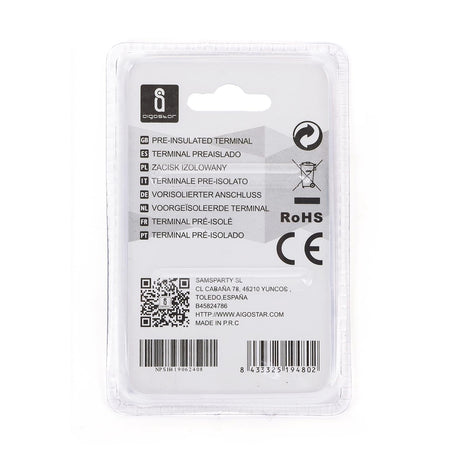 Gabel-Kabelschuhe, isoliert, 15 Stk., 5,5 - 6 mm², 25,5 x 9,8 x 6,7 mm, schwarz.