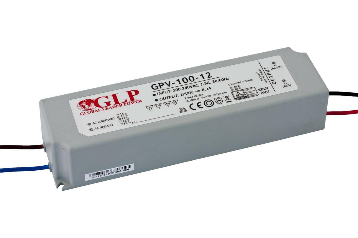 GPV-100: LED-Netzteil, 100 W Serie, IP67, 36 V DC, 2,8 A  Lichttechnik24.de.