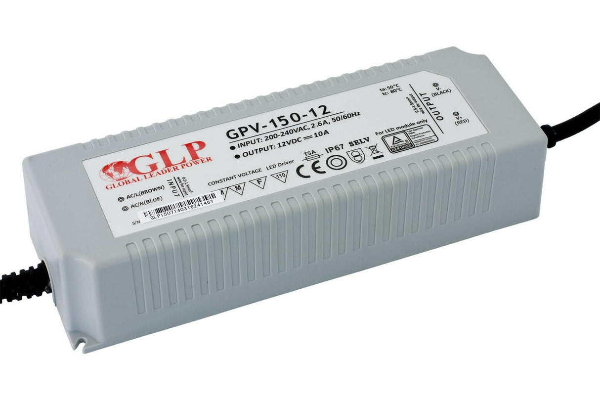 LED-Netzteil, 150 W, 12 / 24 V DC, 6-10 A, TÜV-geprüft, IP67 –