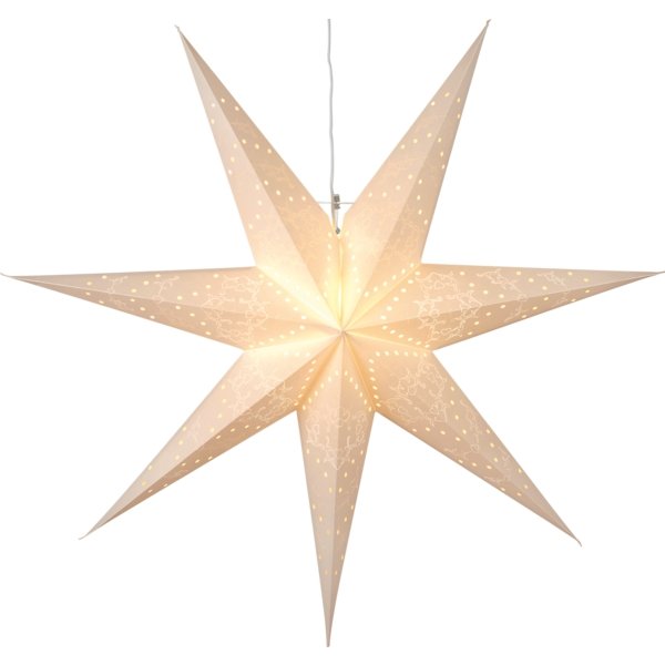 Hängender dekorativer Weihnachtsstern Wunderschöner Weihnachtsstern für die  Fenster in warmweißDieser dekorative Weihnachtsstern ergänzt Ihre  Dekoration für einen gemütlichen Winterzauber. Das warmweiße Licht schafft  eine angenehme Atmosphäre. Mit 