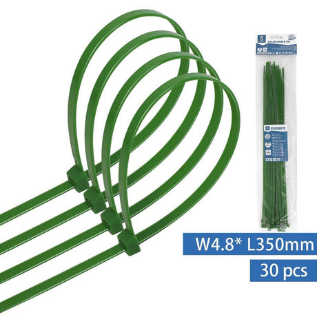 Kabelbinder, 30 Stk., 4,8 x 350 mm, grün  Lichttechnik24.de.