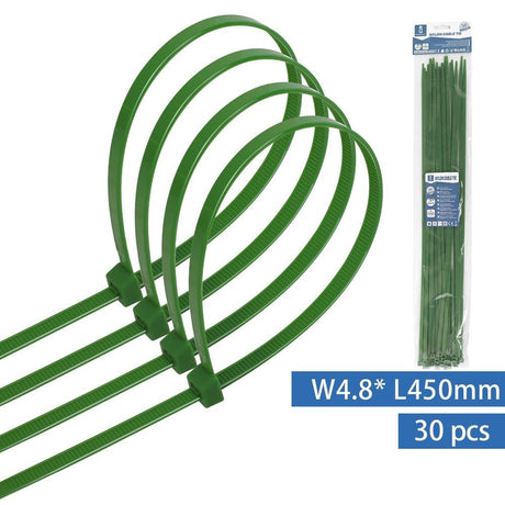 Kabelbinder, 30 Stk., 4,8 x 450 mm, grün  Lichttechnik24.de.