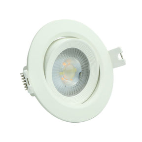 LED Downlight 3-step dimming, 5W, 450lm, 38°, IP44, per Wandschalter dimmbar, schwenkbar.