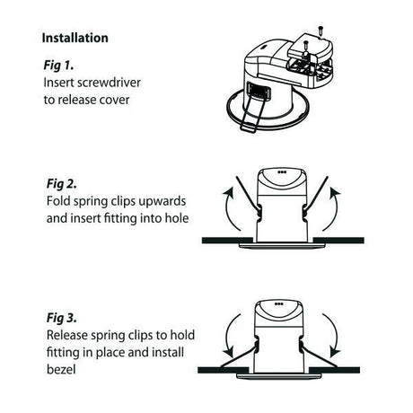 LED-Downlight, 6 W, 540lm, IP65, Feuerbeständig, 2800 K.