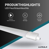 LED Feuchtraumleuchte, 36W, 3250lm, 4000K, 1200mm, IP 65, mit Quick  Connector –
