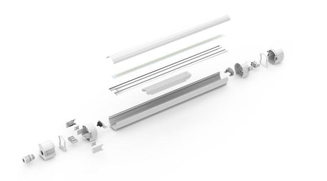 LED Feuchtraumleuchte PRO, 120cm, 36W, 4320lm, 4000K (neutralweiß), IP65, OSRAM-Netzteil, Steckklemme, durchschleifbar.