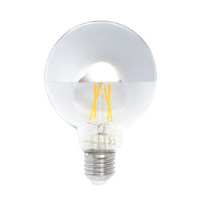 LED-Filament Leuchtmittel, E27, halb-silber,  Ø 95 mm, 7 W, 800 lm, warmweiß | Lichttechnik24.de.