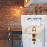 LED Filament Leuchtmittel, Vintage Lampe, MS200, gold, E 27, groß, Ø 200 mm, 8 W, 810 lm, dimmbar  Lichttechnik24.de.
