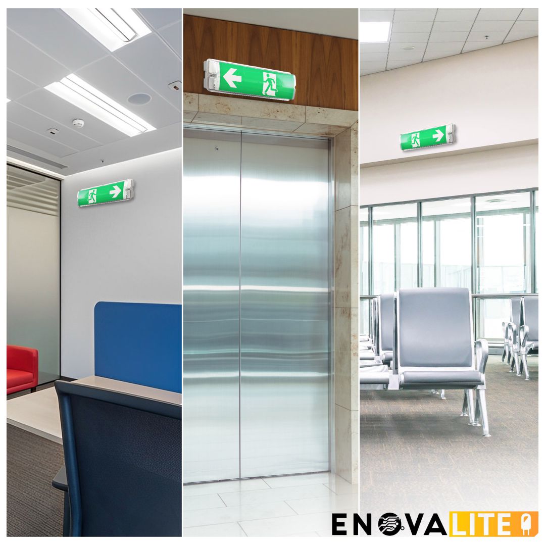 IP65 Emergency Light Up Safety Exit Warning Light - Foto 2