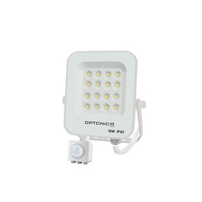 LED-Fluter, 10 W, 4500 K, IP65, Bewegungsmelder.