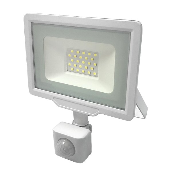LED-Fluter, 20 W, 4500 K, IP65, Bewegungsmelder  Lichttechnik24.de.
