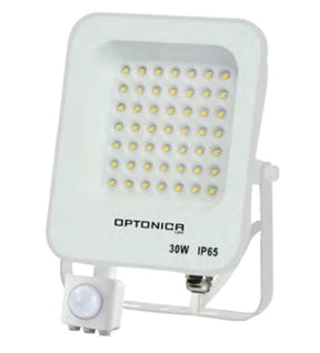 LED-Fluter, 30 W, 2700 K, IP65, Bewegungsmelder.