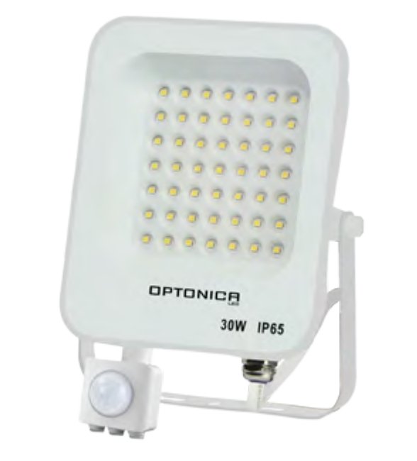 LED-Fluter, 30 W, 6000 K, IP65, Bewegungsmelder  Lichttechnik24.de.