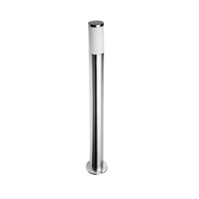 LED Gartenleuchte E27, Wegeleuchte, 100 cm Säule, IP44, Edelstahloptik.