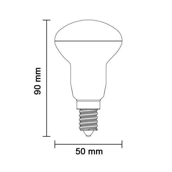 LED-Leuchtmittel, 6W, 450 Lumen, E14, Spotform - Lichttechnik24.de