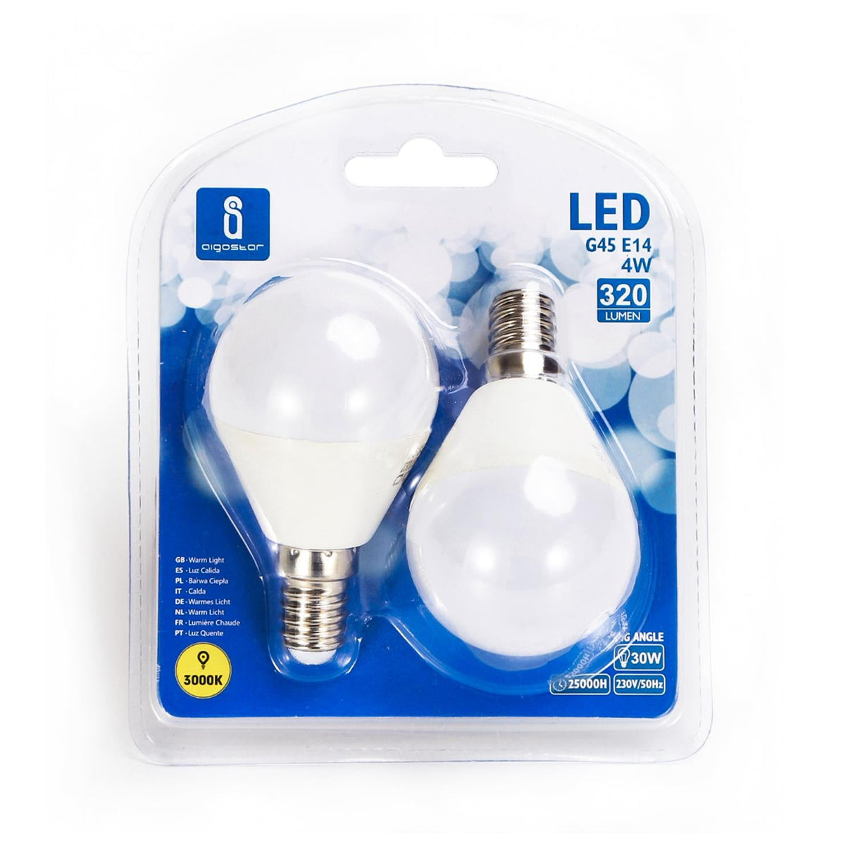LED Leuchtmittel, E14, 4 W, 340 lm, 3000 K, 2 Stk. - Lichttechnik24.de