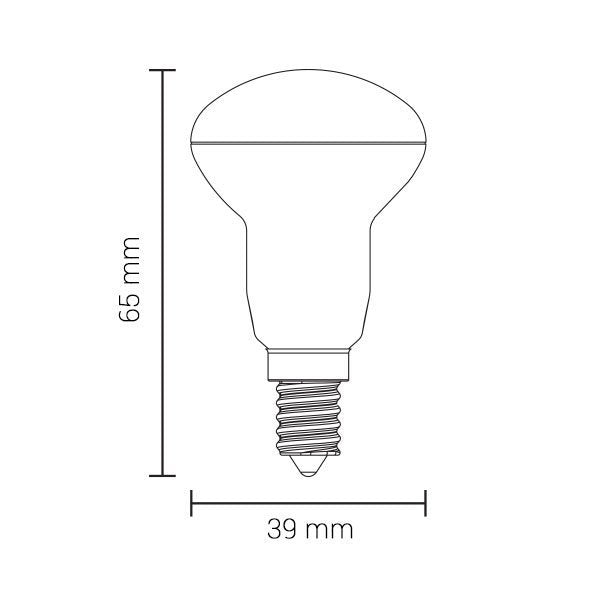 LED-Leuchtmittel, E14, 4W, 300lm, 2800K, Spot  Lichttechnik24.de.