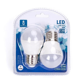 LED Leuchtmittel, E27, 9 W, 840 lm, 6500 K, 2er.
