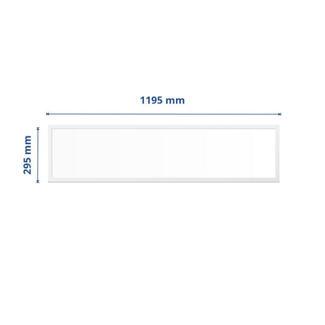LED-Panel 120x30 cm, CRI 90, 40 W, 3000-6000 K, CCT, 3600 lm, flimmerfrei.