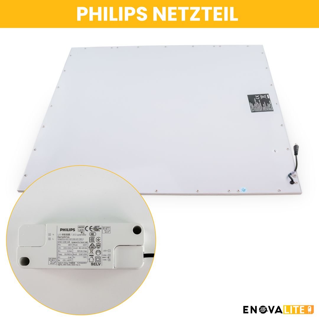 LED Panel, 62x62 cm, 36 W, 3600 lm, 4000 K, TÜV, Philips Driver  Lichttechnik24.de.
