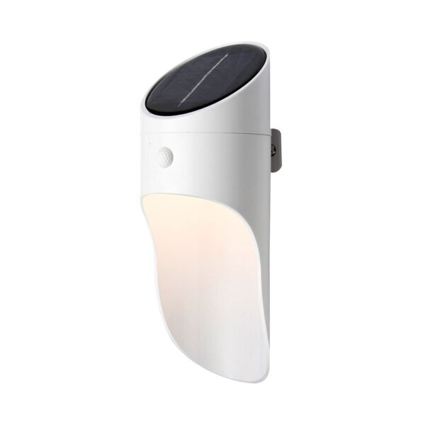 LED Solar Wandleuchte, 1 W, IP44, 60 lm, 6000 K, weiß –