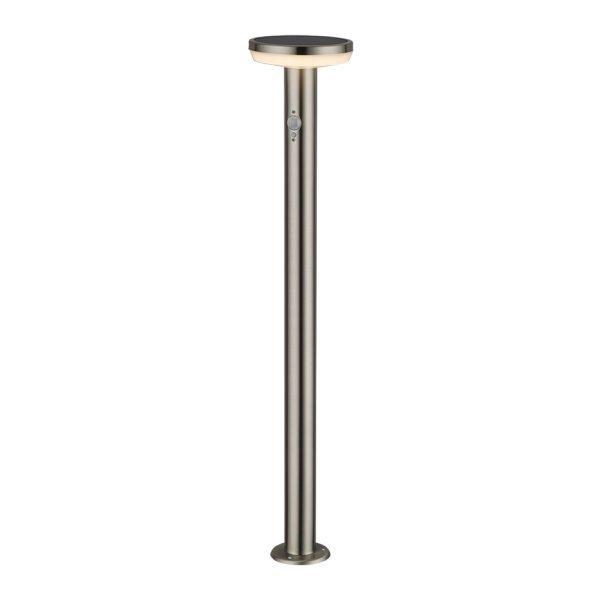 LED-Solarleuchte, Sockelleuchte, 4,4 W, Bewegungsmelder, rund –